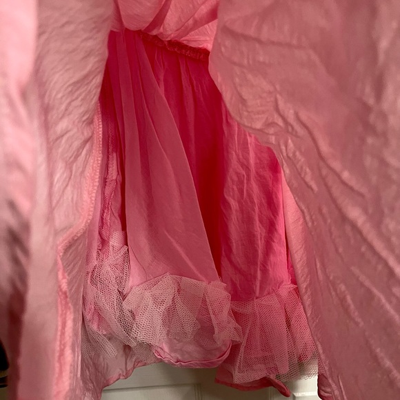 Baby Pink Off the Shoulder Dress - Picture 4 of 4